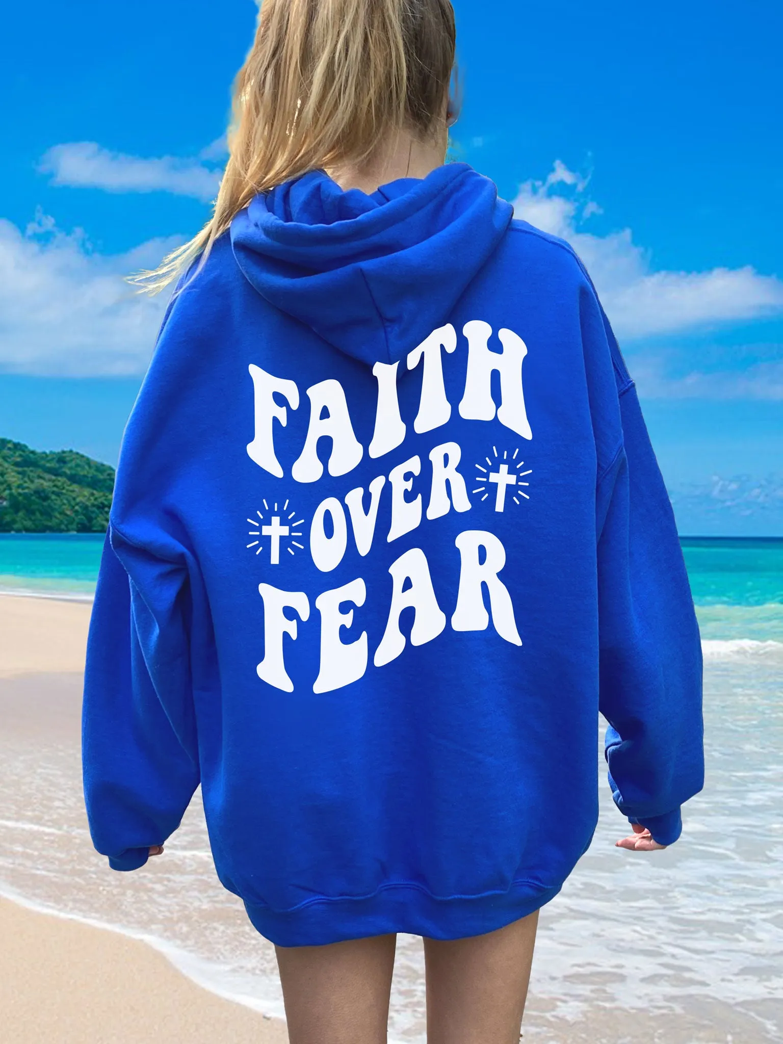 Faith Over Fear Hoodie - DOUBLE SIDED - New!