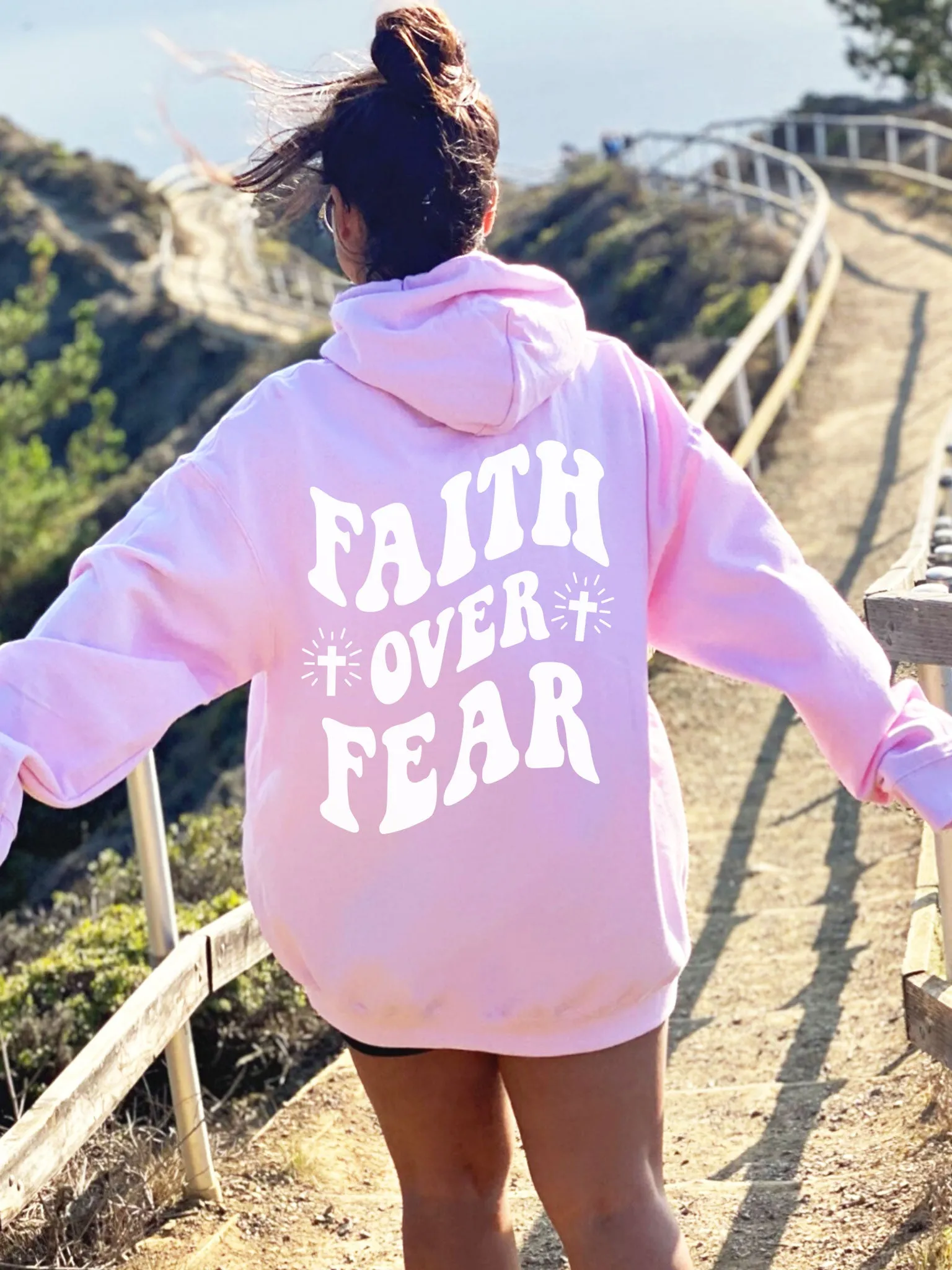 Faith Over Fear Hoodie - DOUBLE SIDED - New!