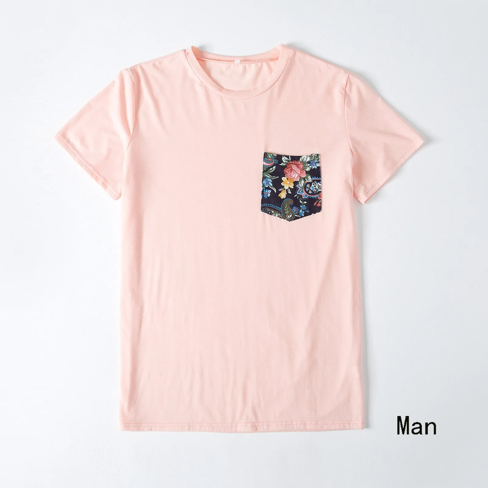 Family Matching Floral Print Splicing Dresses and T-shirts Sets