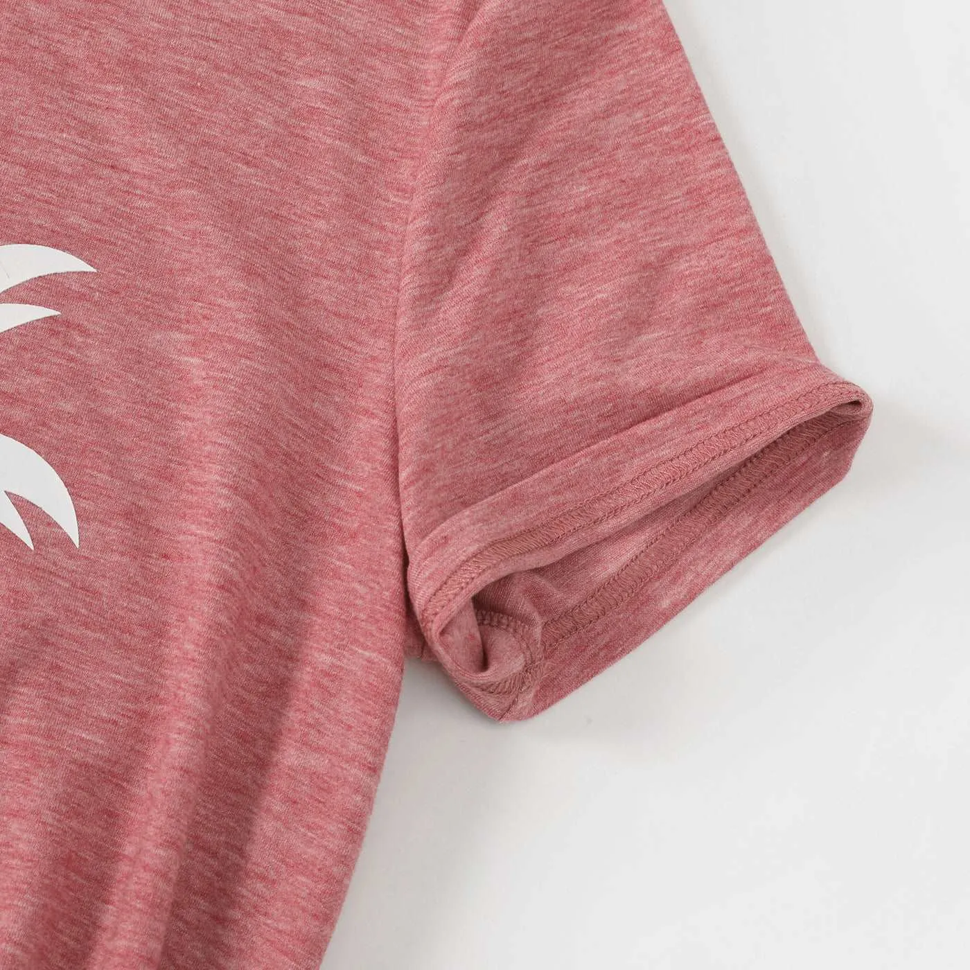 Family Matching Outfits Coconut Tree & Letter Print T-shirts