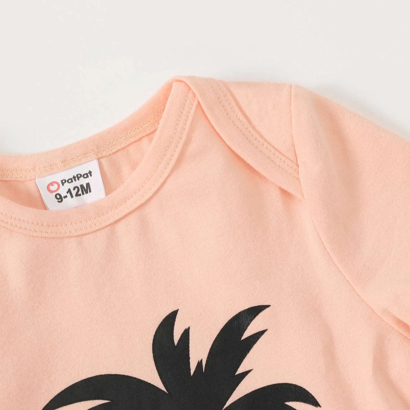 Family Matching Outfits Coconut Tree & Letter Print T-shirts