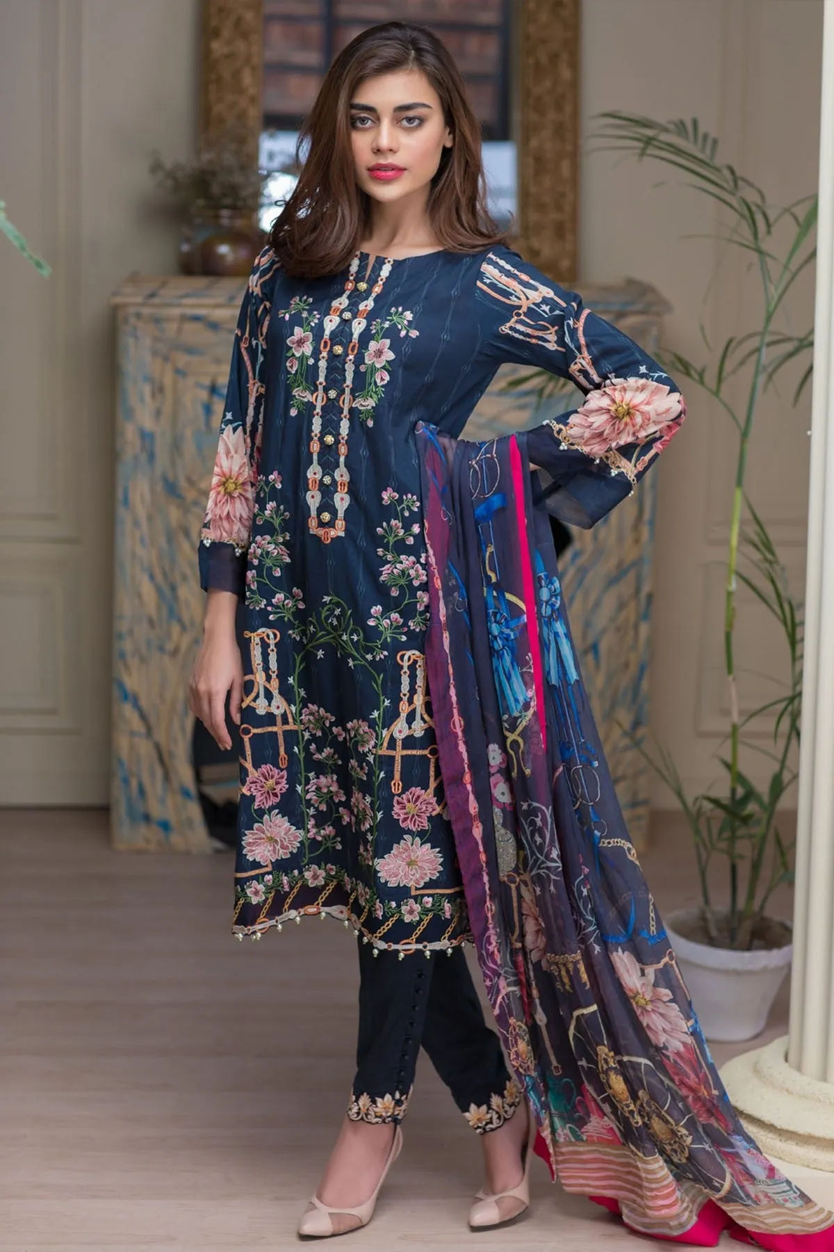 Firdous Malhar Lawn Collection 2018 – MAL-05