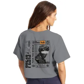 Flex Hub Women's Cropped Heritage Crewneck T-Shirt