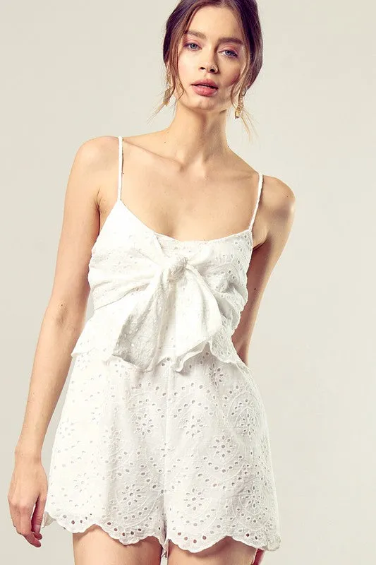Front Tie-Up Romper