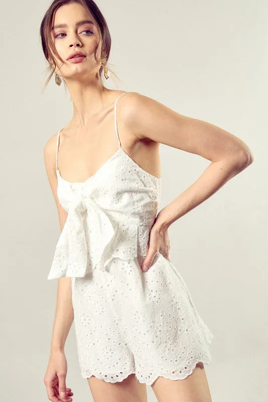 Front Tie-Up Romper