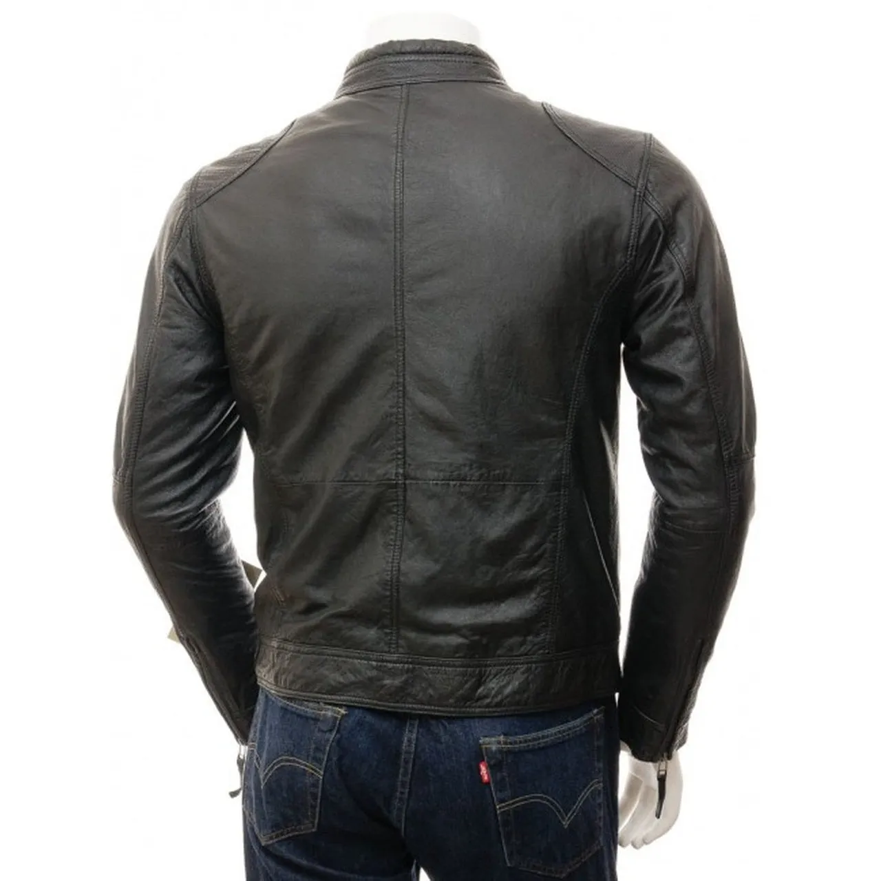 Genuine Lambskin Leather Men Jacket