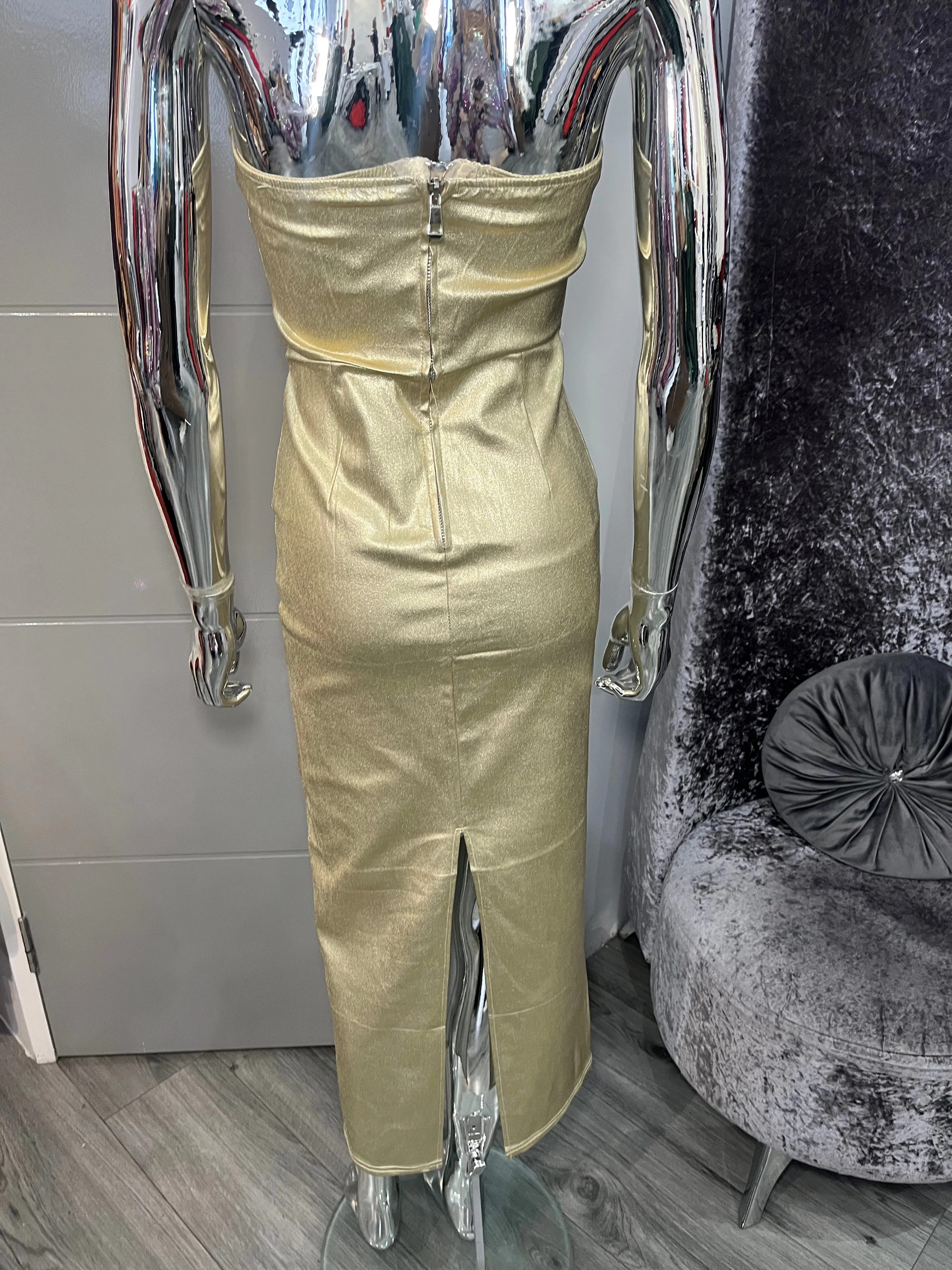 Gold Metallic Dress