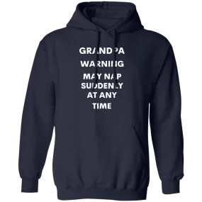 Grandpa naps white G185 Pullover Hoodie