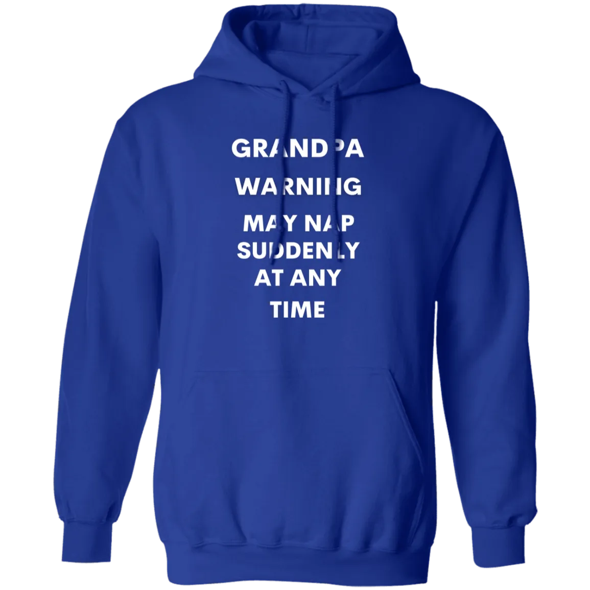 Grandpa naps white G185 Pullover Hoodie