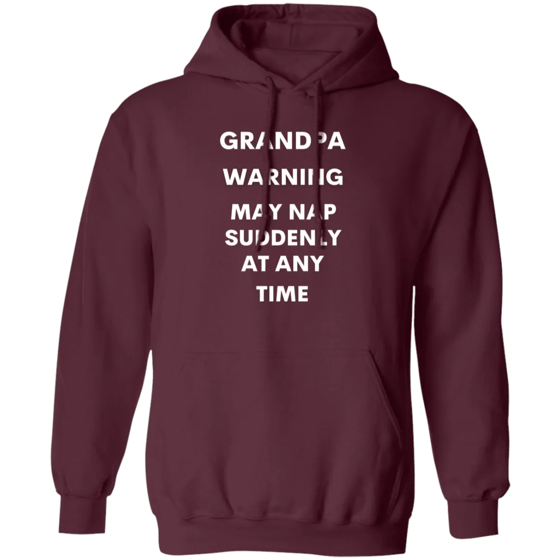 Grandpa naps white G185 Pullover Hoodie