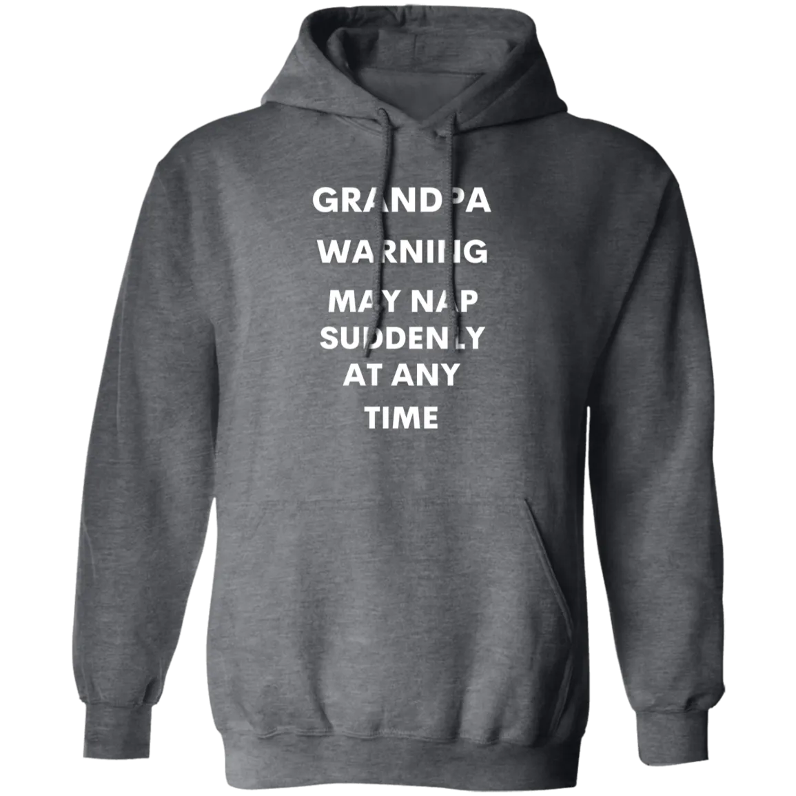Grandpa naps white G185 Pullover Hoodie