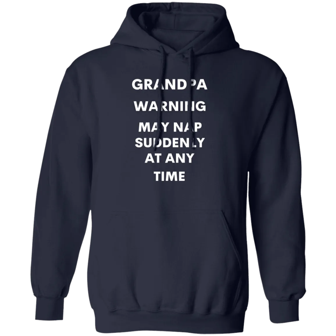 Grandpa naps white G185 Pullover Hoodie