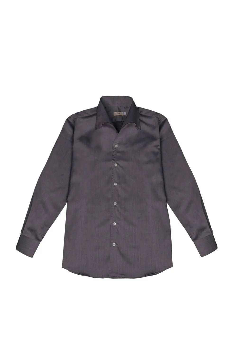 Grey Widespread One Piece Collar Shirt
