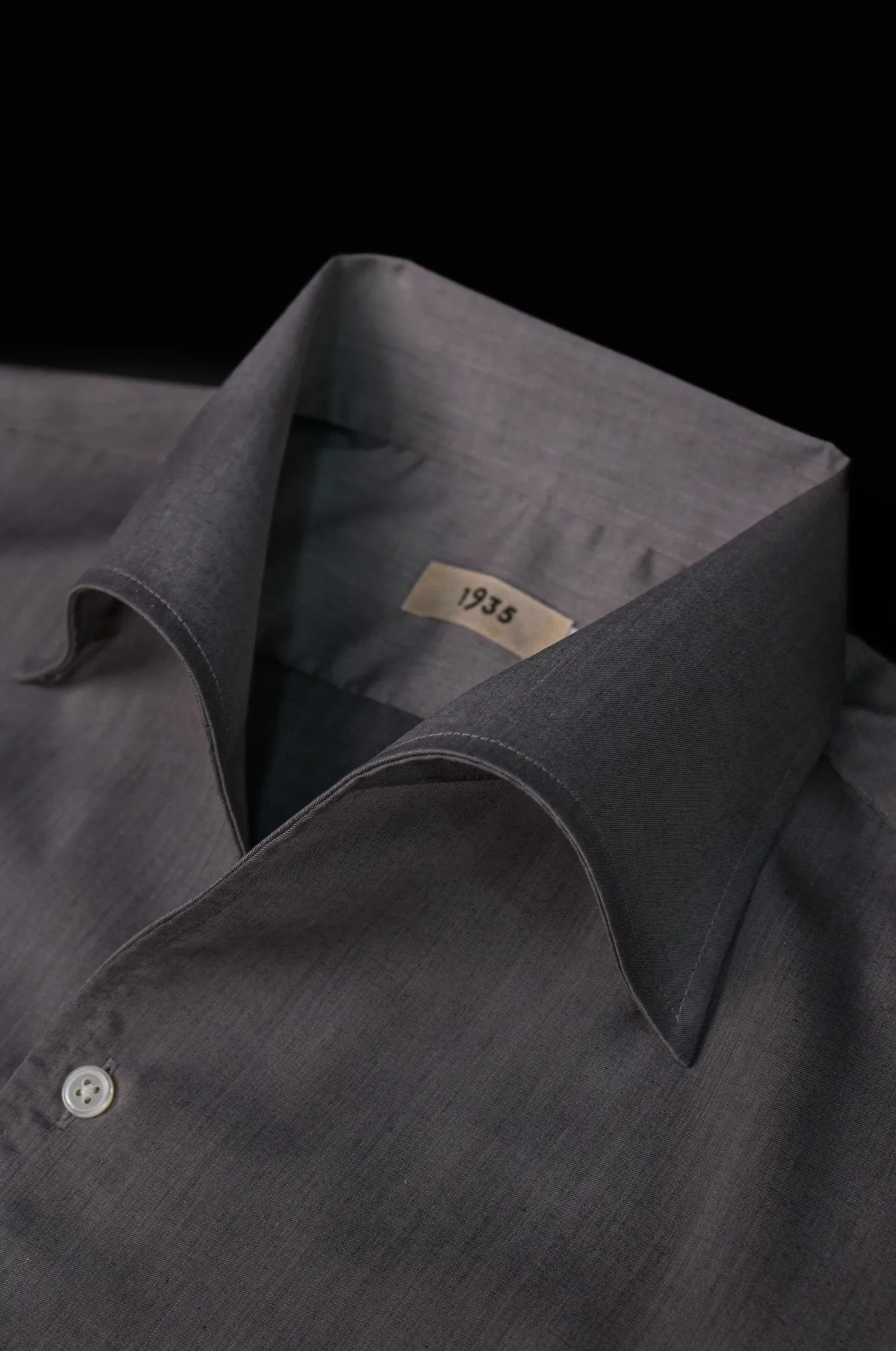 Grey Widespread One Piece Collar Shirt