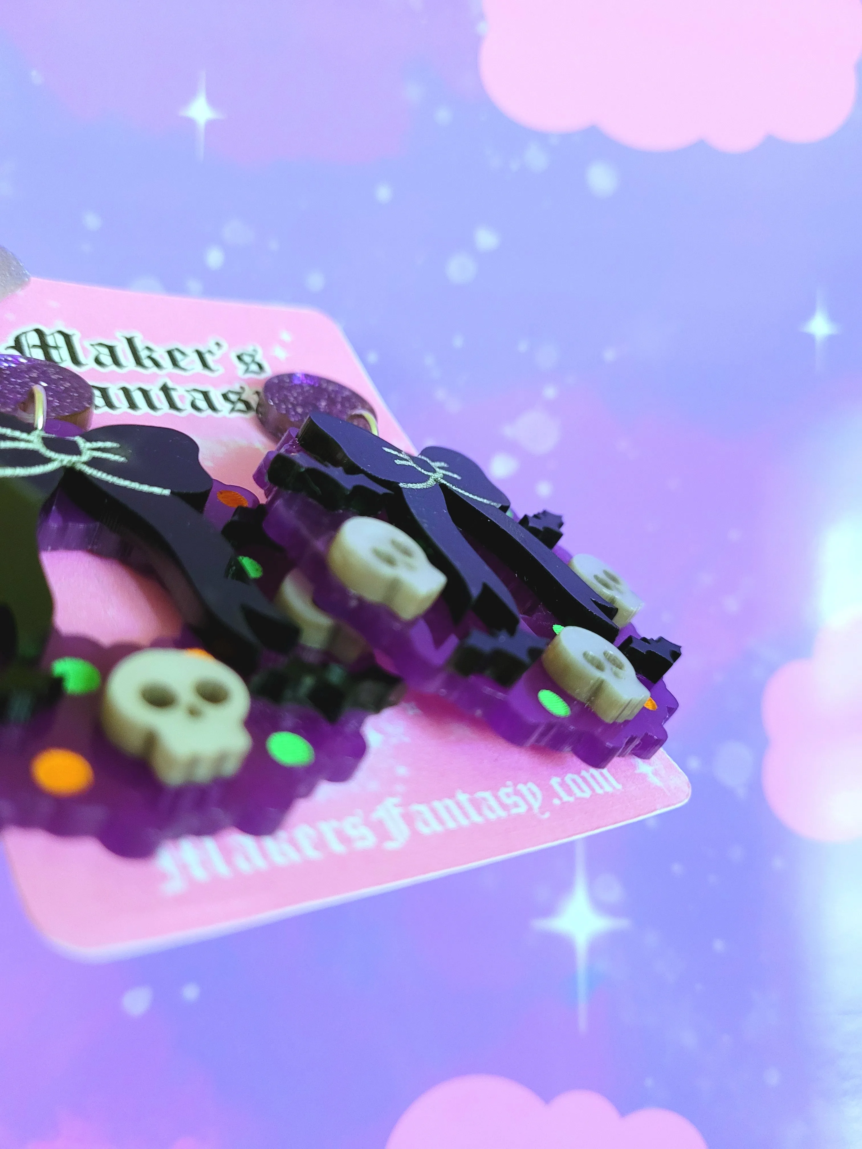 Halloween Wreath Earrings