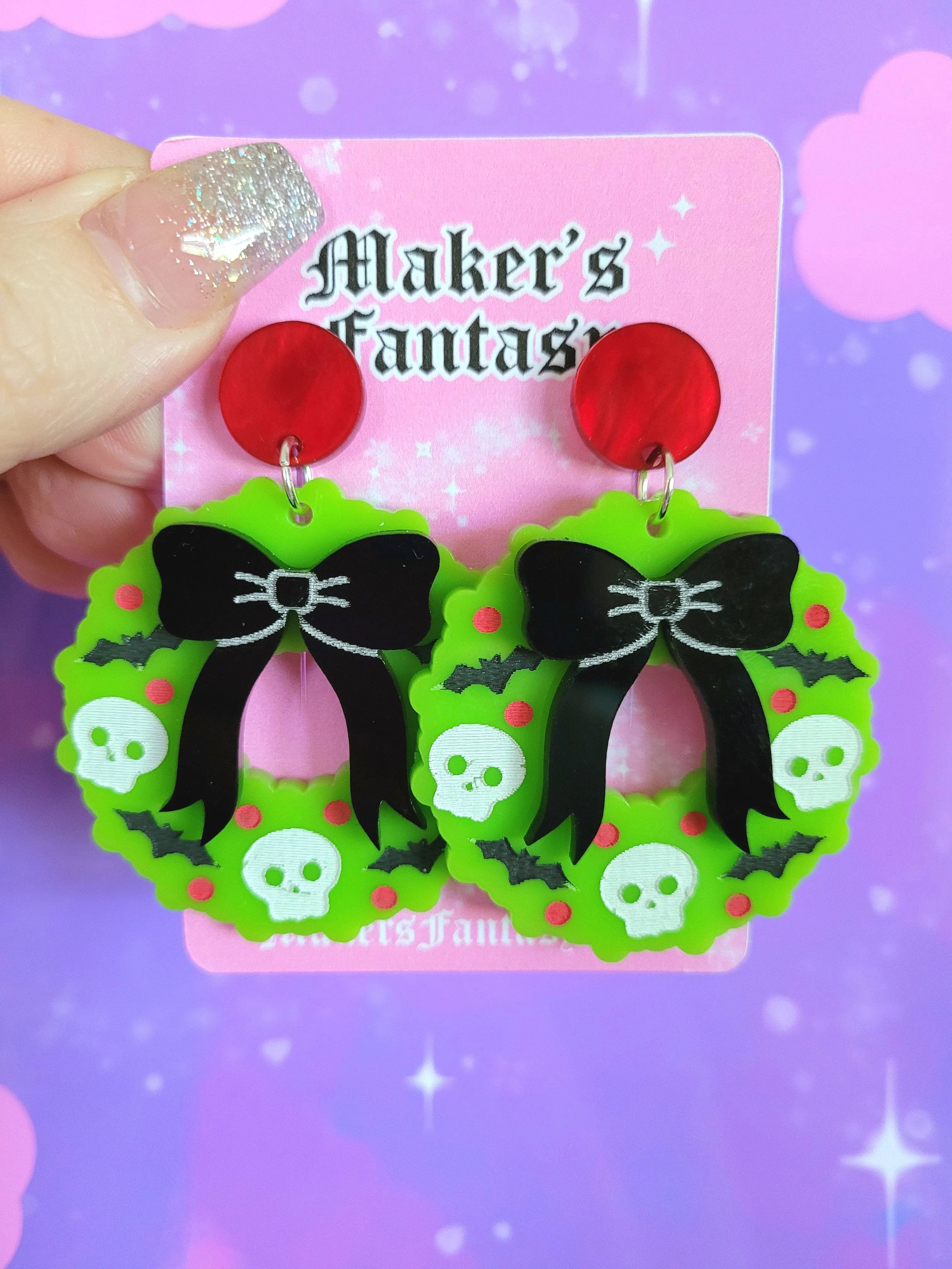 Halloween Wreath Earrings
