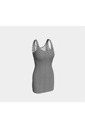 Herring Bone Bodycon Dress