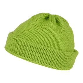 Highland 2000 Short Fishermans English Wool Beanie Hat - Green