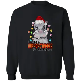 Hippo for Christmas Crewneck Pullover Sweatshirt