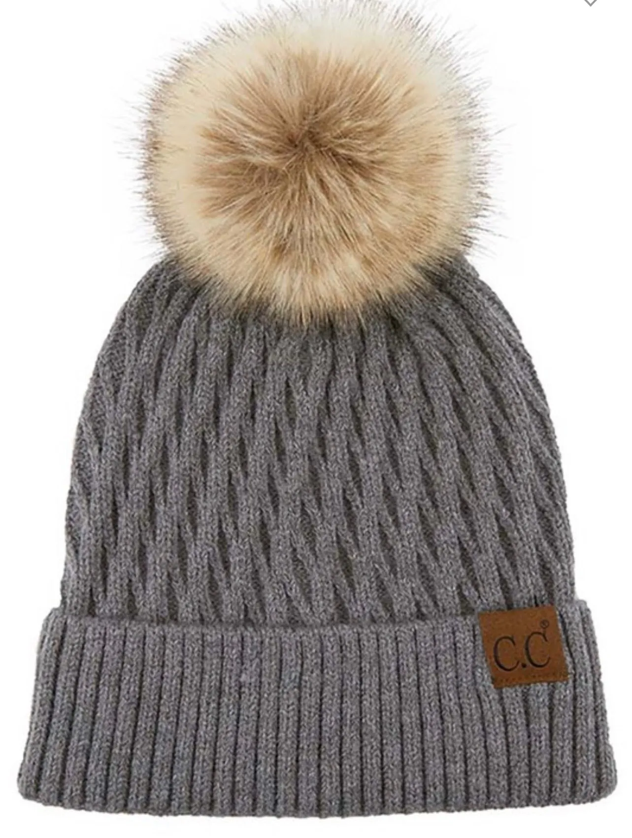 Honey Comb Pom Beanie- Multiple Options