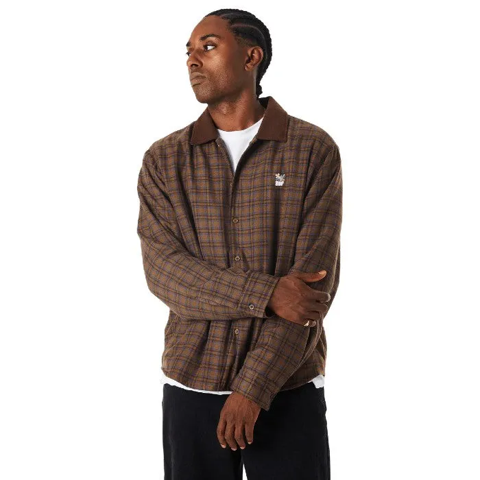 HUF WESTON FLEECE LINED SHACKET JAS - ESPRESSO