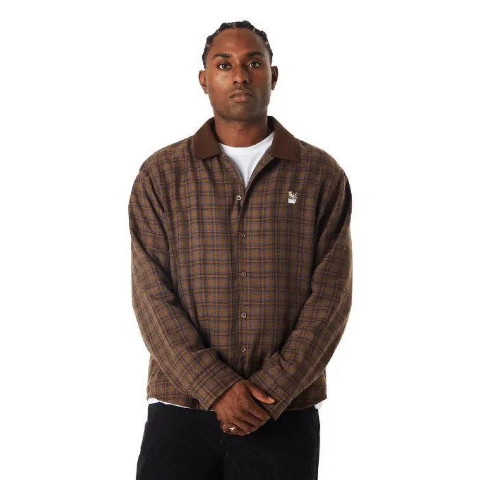 HUF WESTON FLEECE LINED SHACKET JAS - ESPRESSO