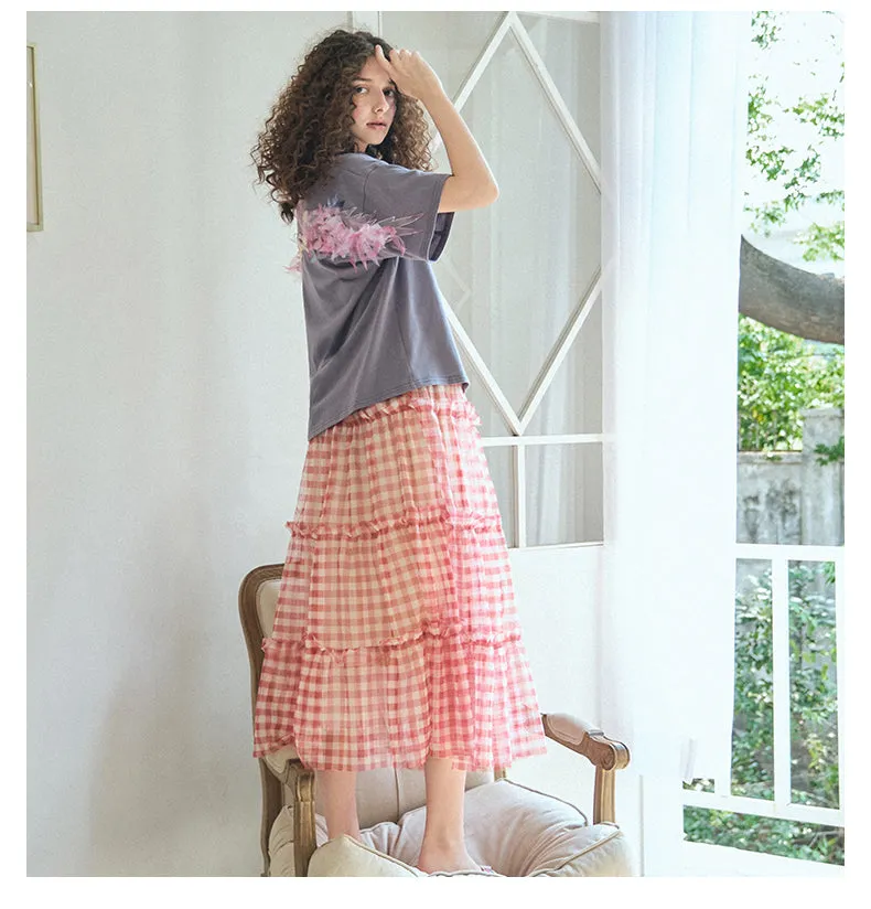 JAM PRINCESS LOGO WINGS BEADED EMBROIDERY T SHIRT IN MULTI COLOR