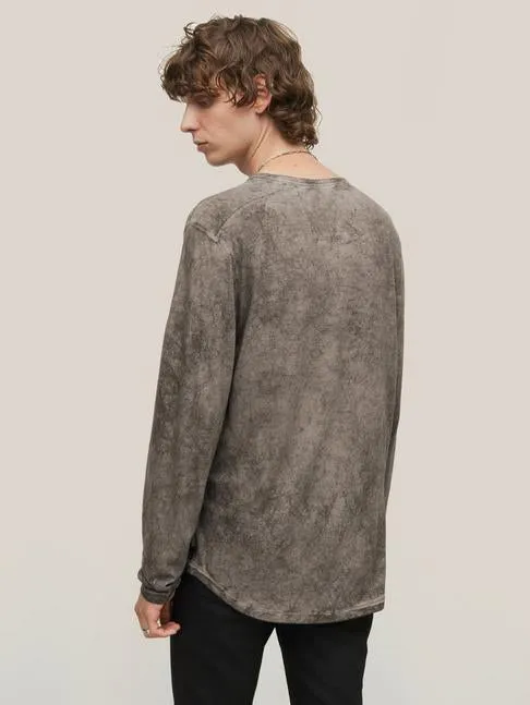 John Varvatos ASH  Grommet Henley - Nickel Grey