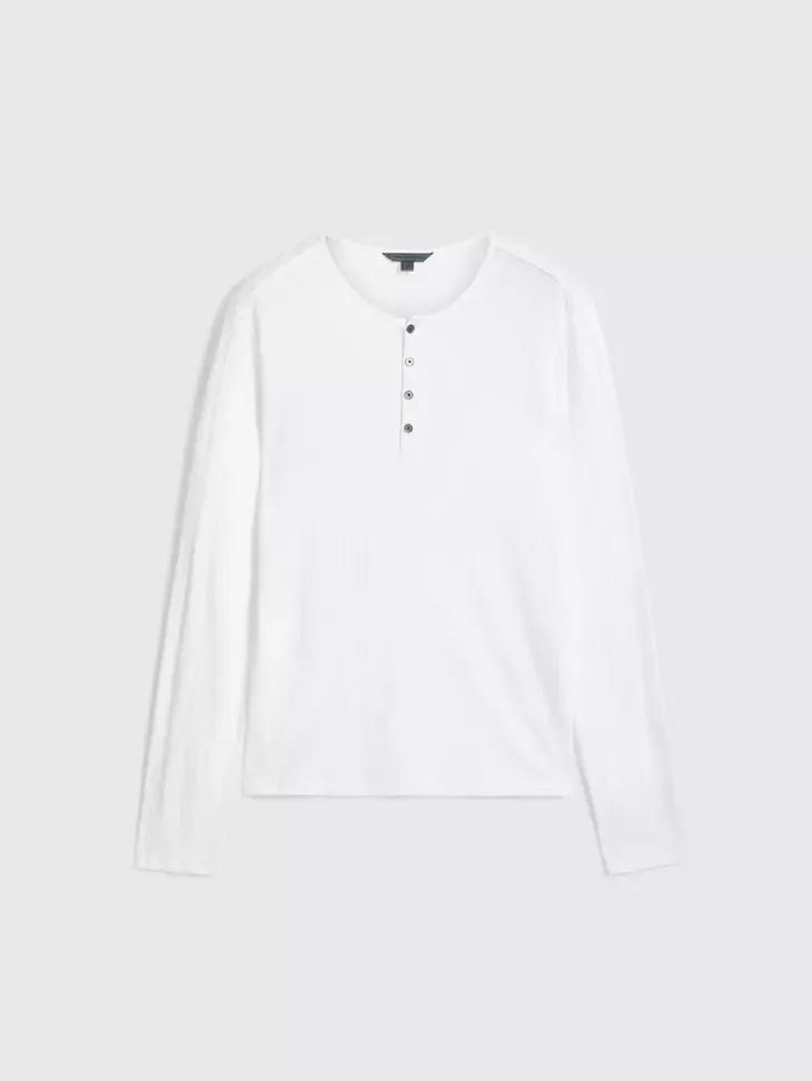 John Varvatos WALDEN LS Henley - White