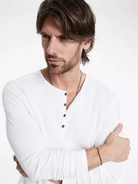 John Varvatos WALDEN LS Henley - White