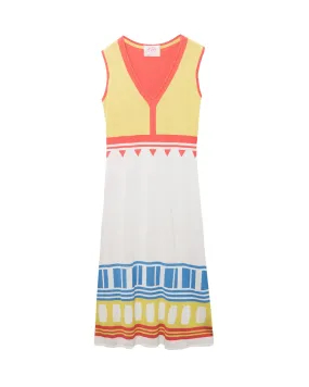 LA CASITA DE WENDY Minoic Ethnic Pattern Knit Dress