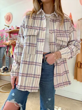 Lavender Latte Plaid Shacket