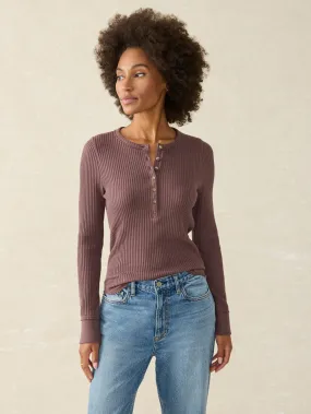 LEGEND APRES WAFFLE HENLEY - HUCKLEBERRY
