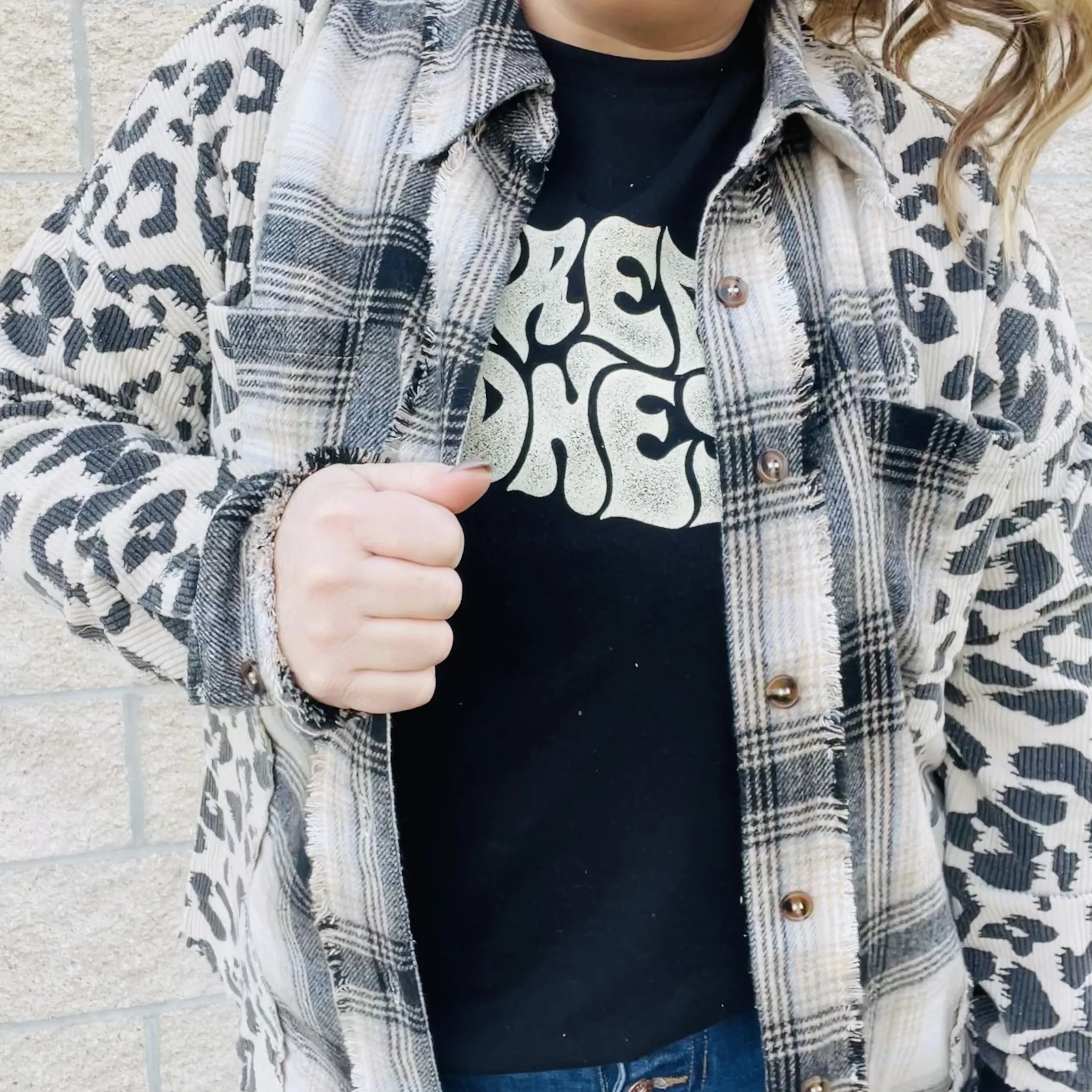 Leopard and Plaid Mix Shacket