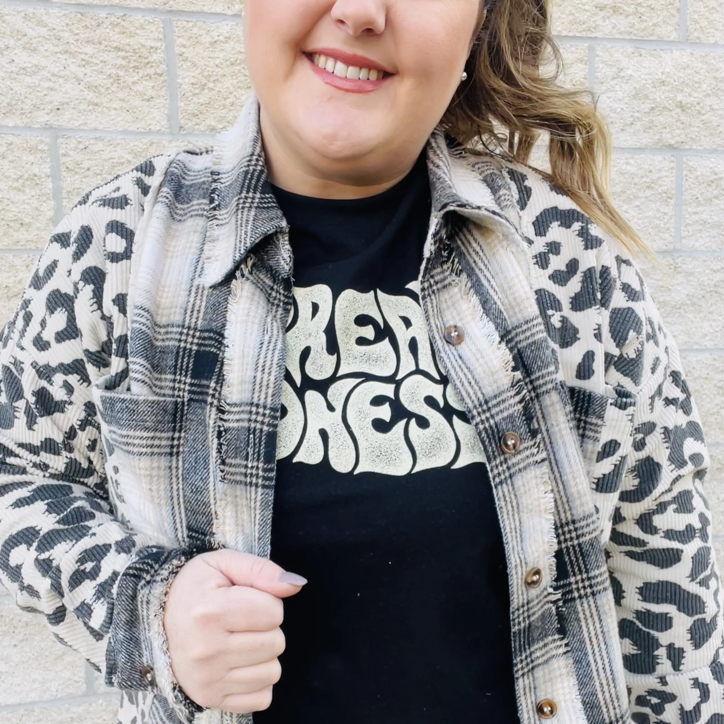 Leopard and Plaid Mix Shacket