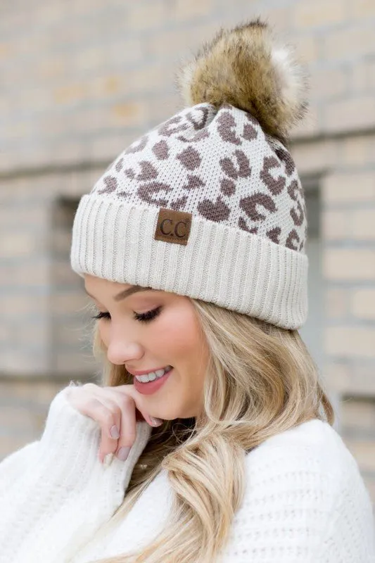 Leopard CC Beanie Hat