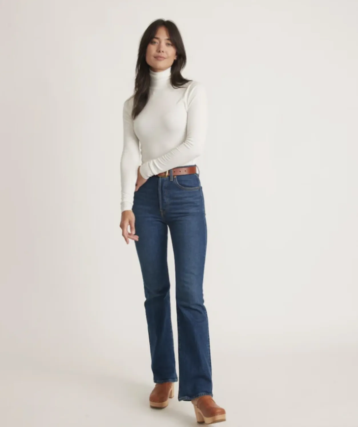 Lexi Rib Turtleneck - Antique White