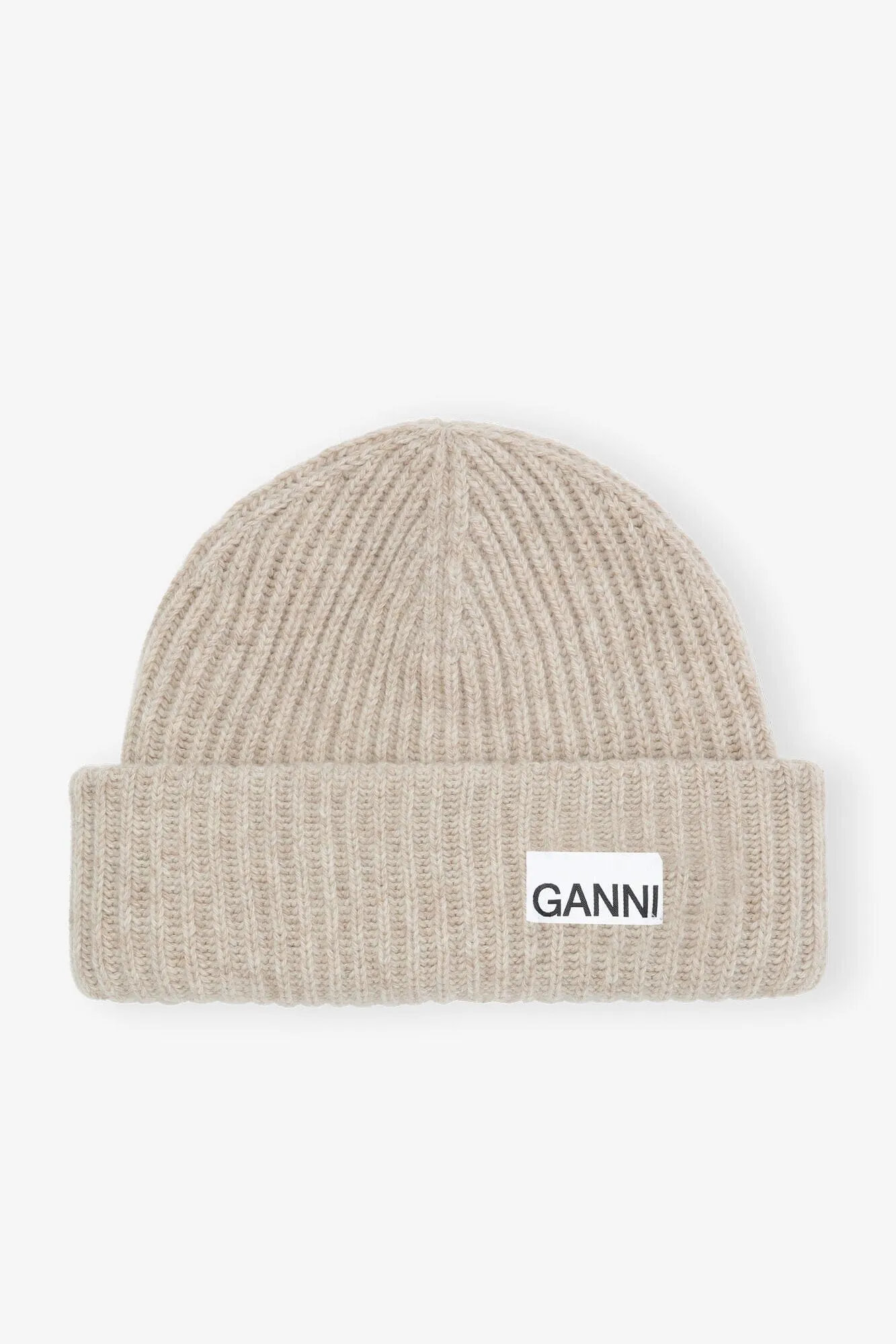 LIGHT STRUCTURED RIB KNIT BEANIE IN BRAZILIAN SAND