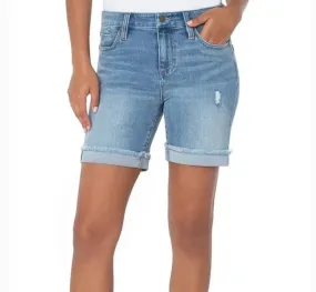 LIVERPOOL MARLEY GIRLFRIEND SHORT W FRAY HEM
