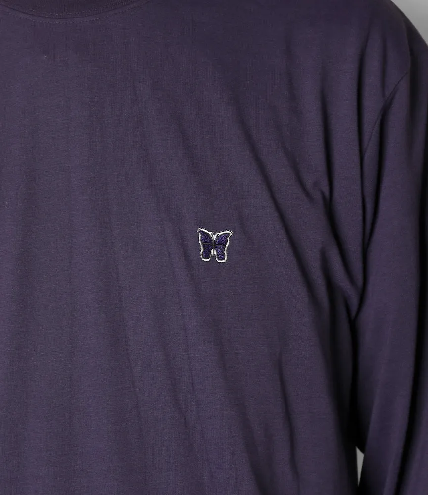 Long Sleeve Mock Neck – Eggplant Lightweight Jersey