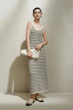 Loose Fit Striped Knit Dress