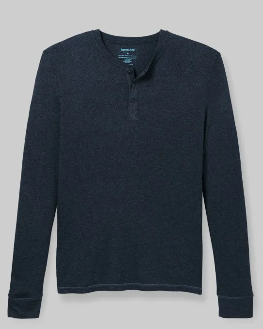 Lounge Henley - Dress Blues Heather