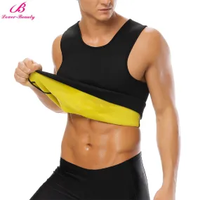 Lover Beauty Men's Sweat Vest Body Shaper Shirt Thermo Slimming Sauna Suit Weight Loss Black Shapewear Neoprene Waist Trainer