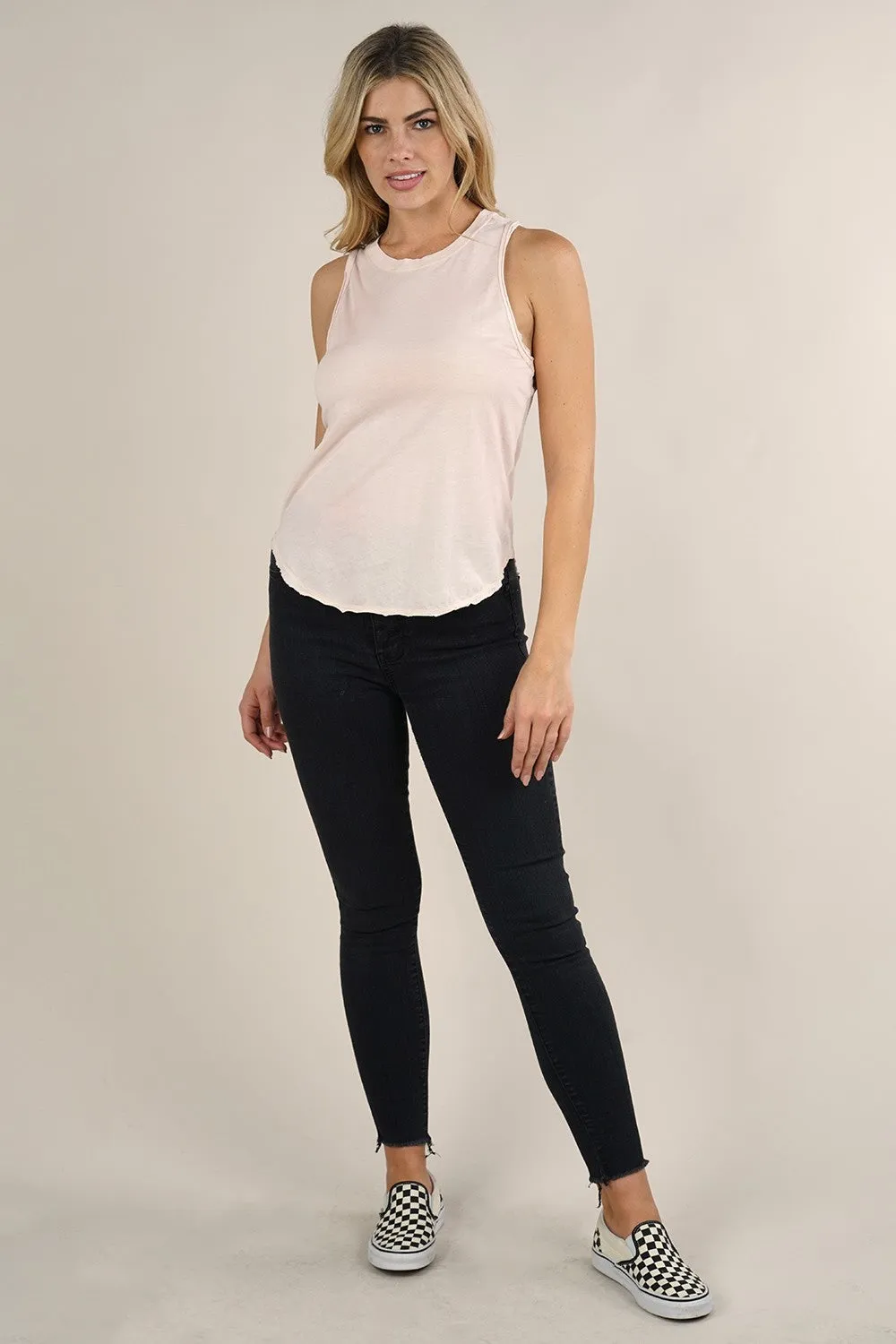 Lovestitch Casual Tie-Dye Racer Back Tank Top