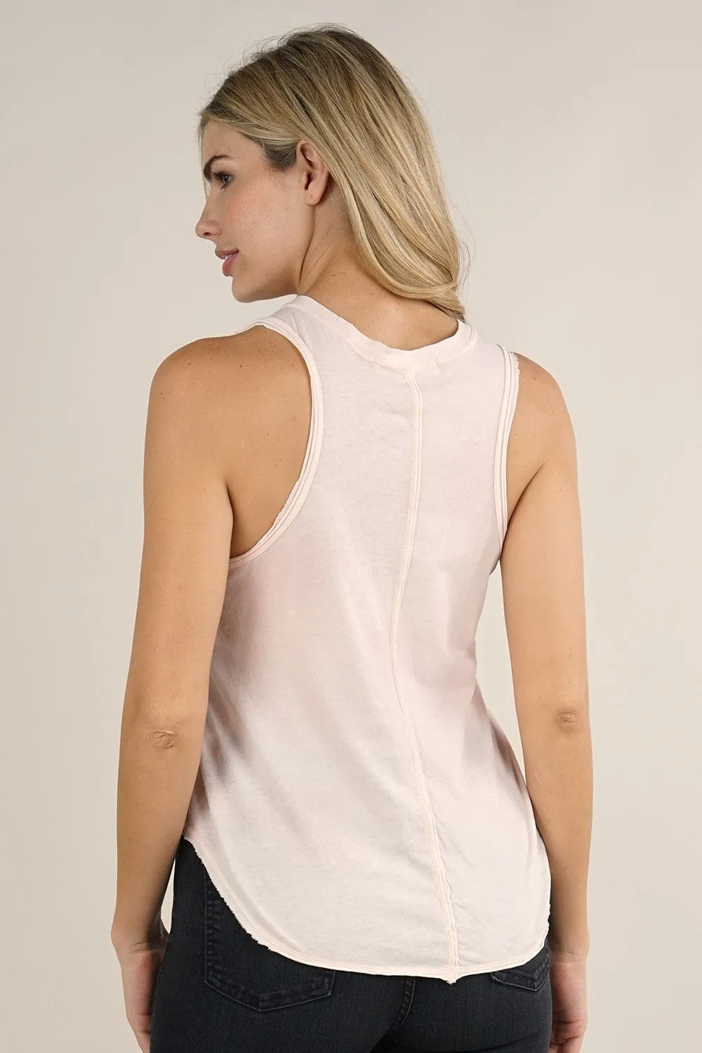 Lovestitch Casual Tie-Dye Racer Back Tank Top