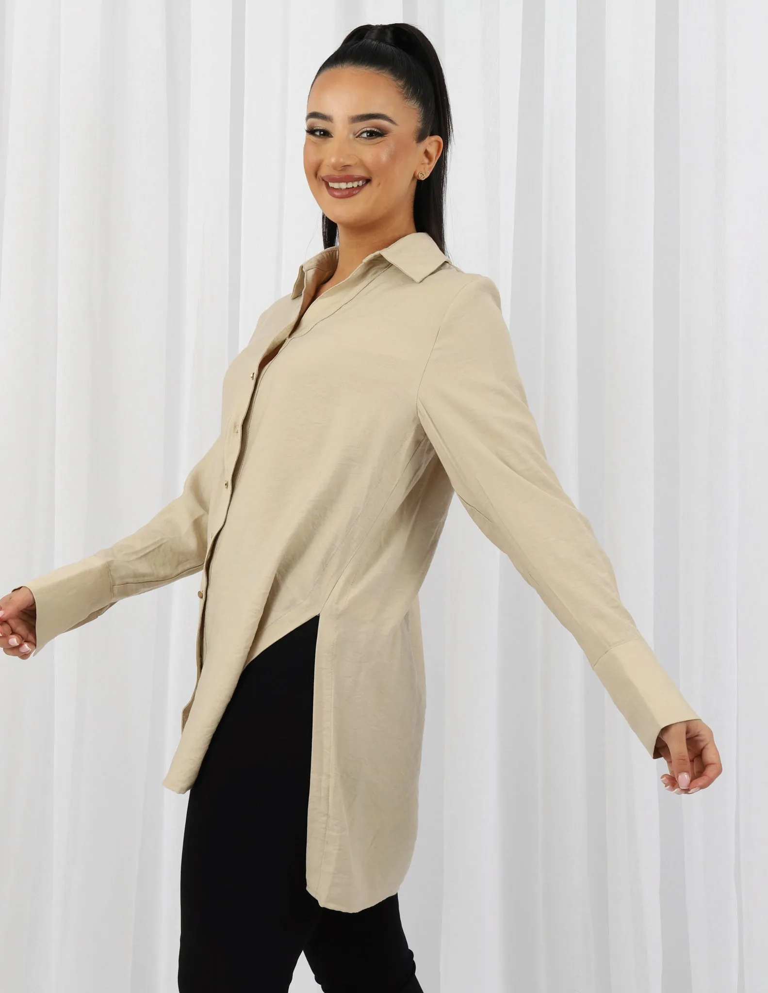 Lydia Lightweight Split Shirt