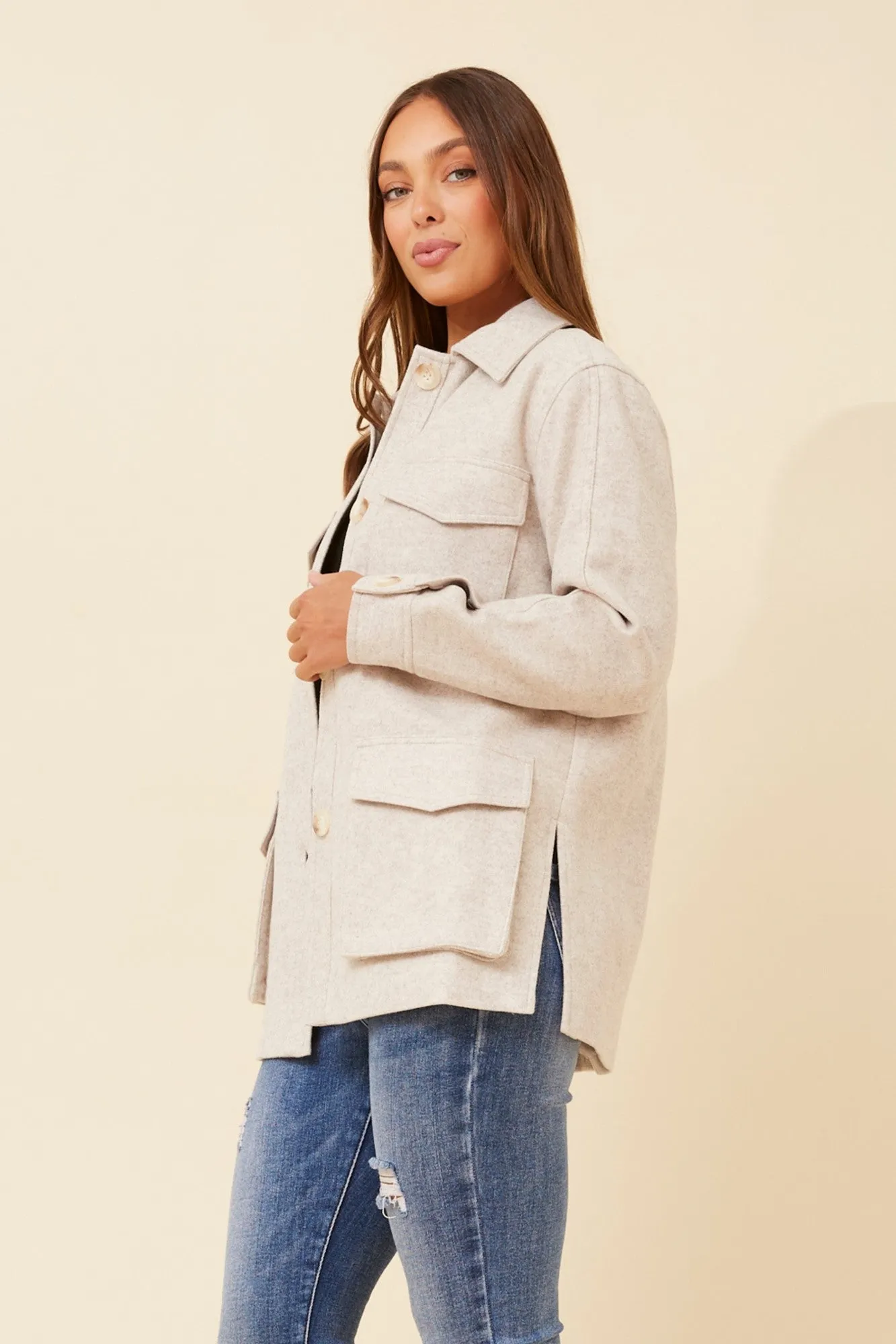 MAJE SOLID SHACKET