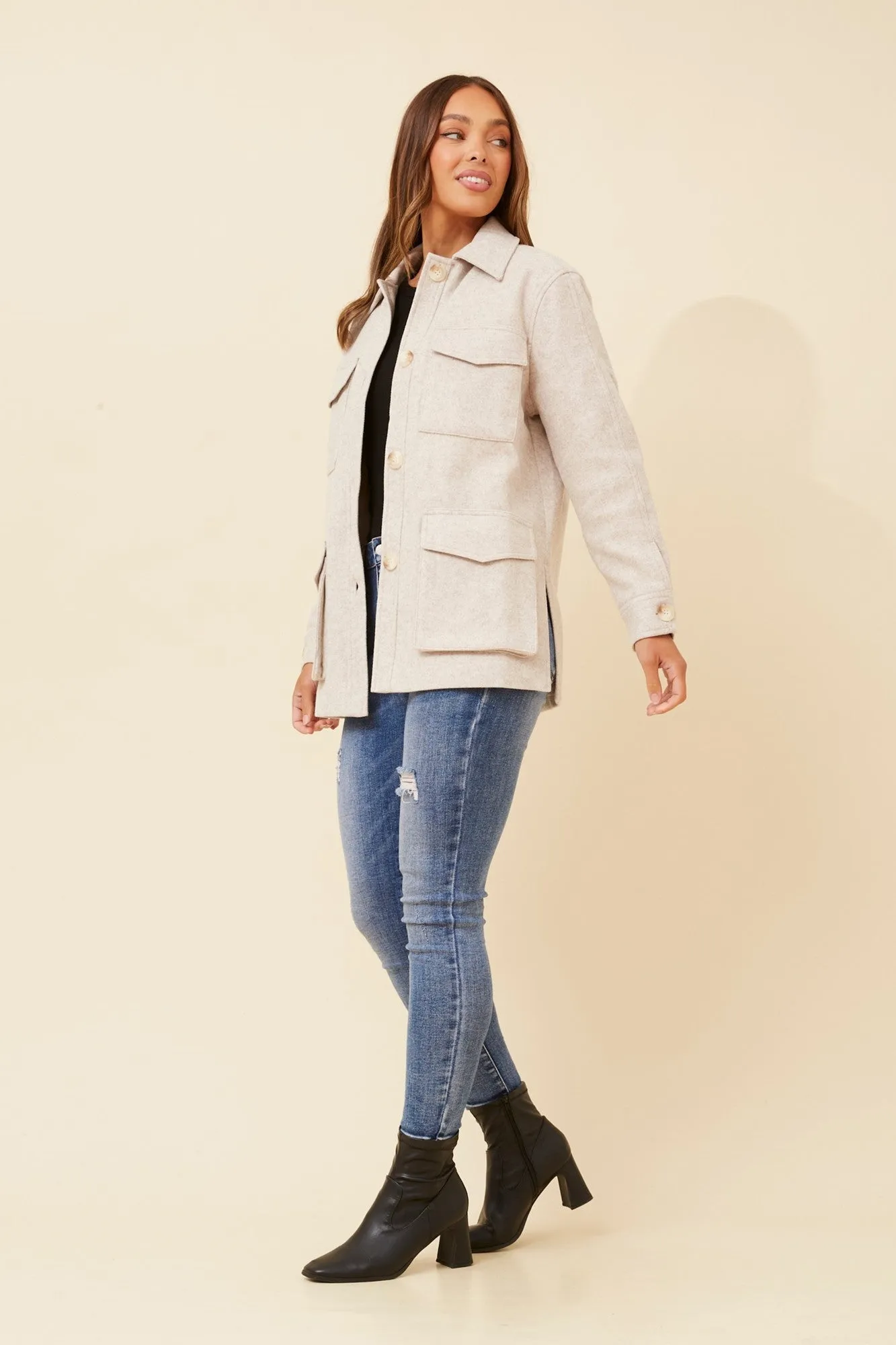 MAJE SOLID SHACKET