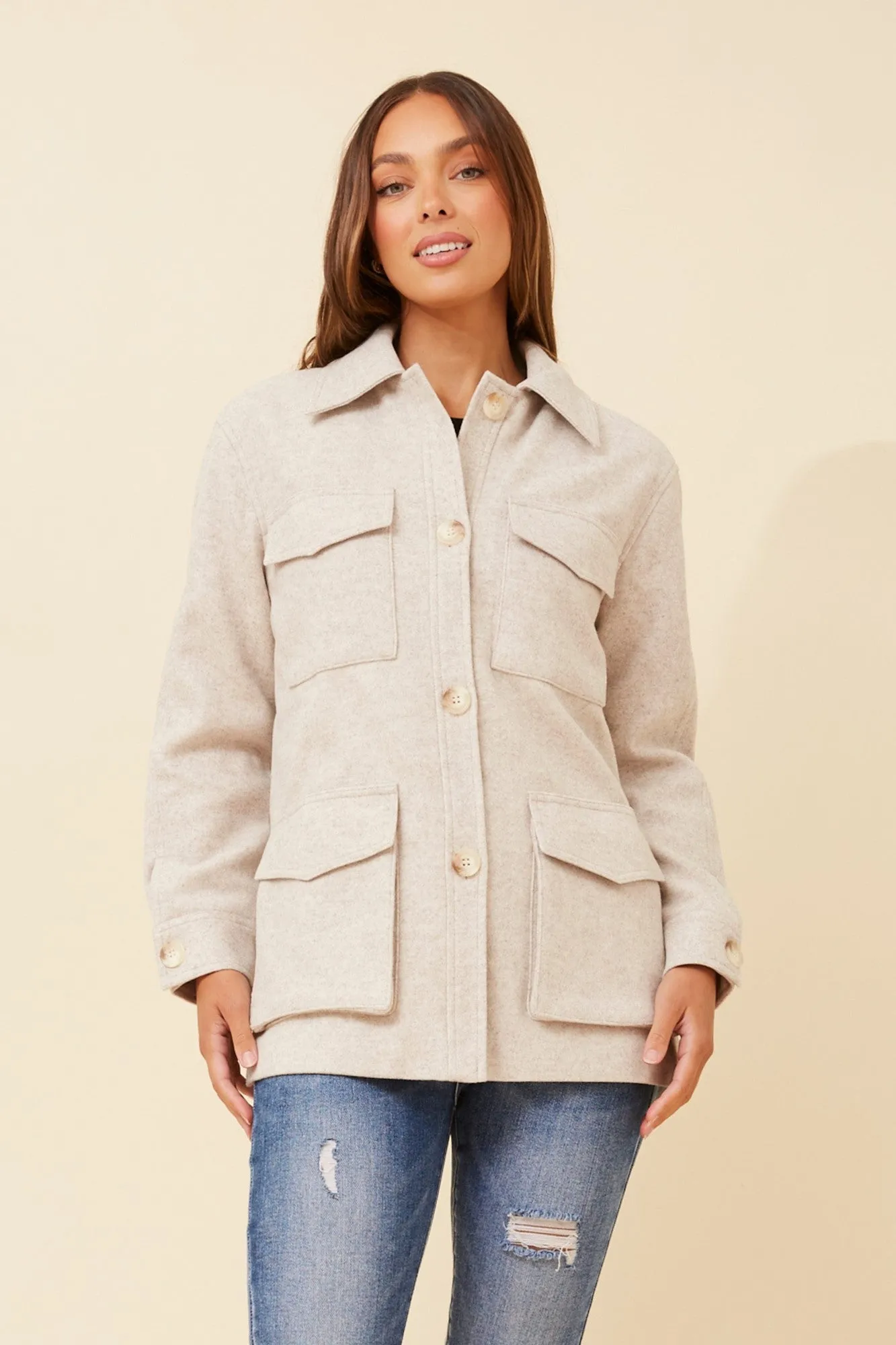 MAJE SOLID SHACKET