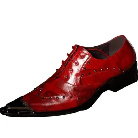 Men Lace Up Steel Toe Formal Shoes